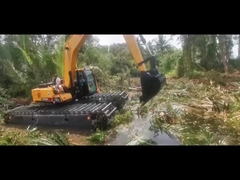 Cuctomized Amphibious Swamp Buggy Excavator Floating Pontoon Q355b Disesuaikan untuk excavator Sy135