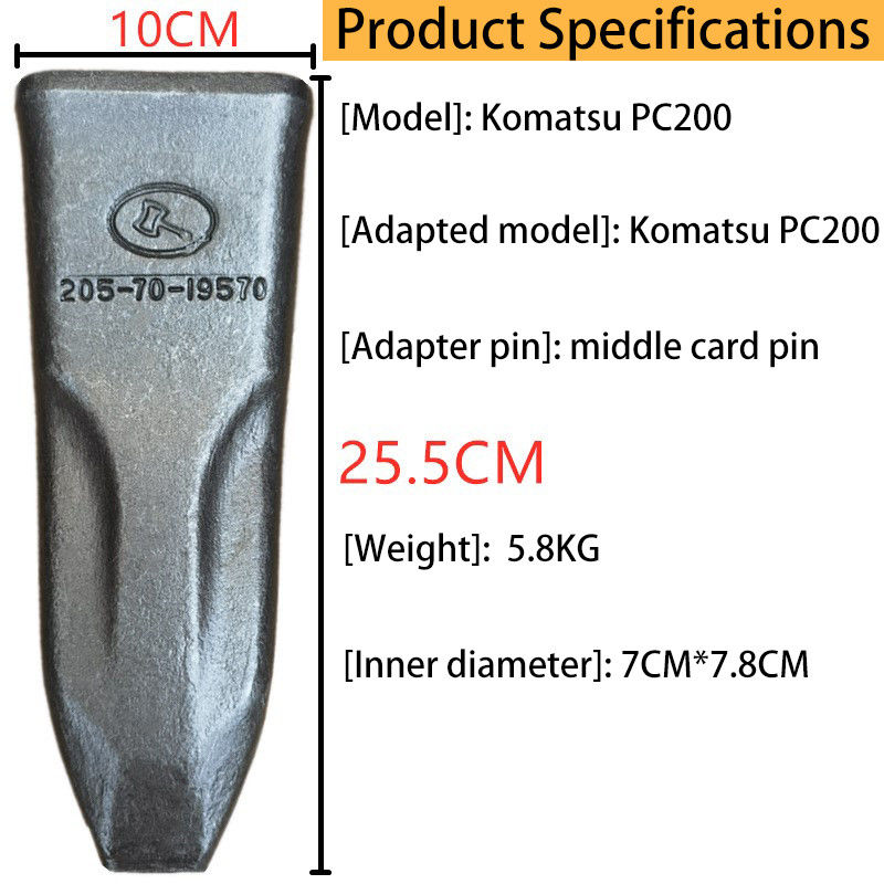 Gigi ember excavator besi tempa kaku PC200 2057019570 Adaptor Gigi ember