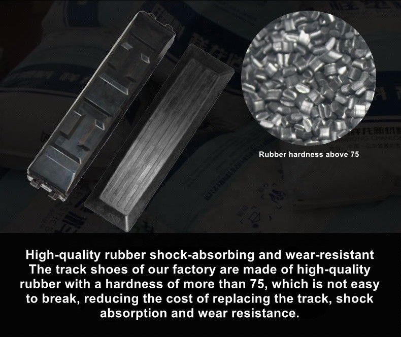 Karet berkualitas tinggi Crawler Excav Track Pad Karet/Board Polyurethane Grousers Sepatu untuk Bagian Undercarriage Excavator