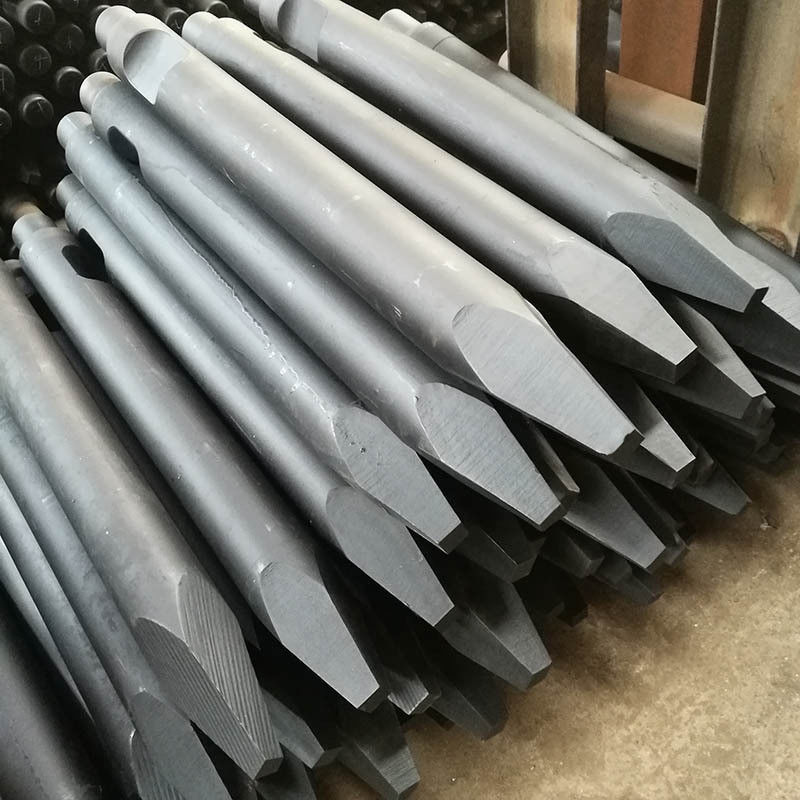 Batu Hydraulic Palu Batu Beton Bagian Pemecah Alat Bulat Flat Wedge Moil Point Chisel Untuk Excavator