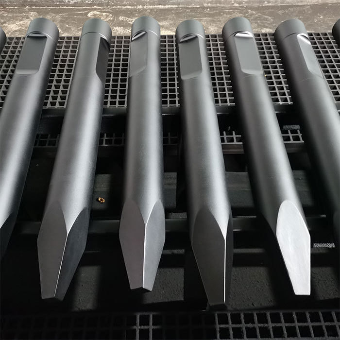 Batu Hydraulic Palu Batu Beton Bagian Pemecah Alat Bulat Flat Wedge Moil Point Chisel Untuk Excavator