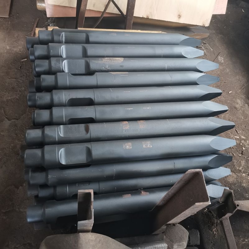 Bagian excavator batu palu pemecah hidraulik tusuk tumpul 68mm mesin pemecah hidraulik tusuk alat jenis wedge 135mm 140mm