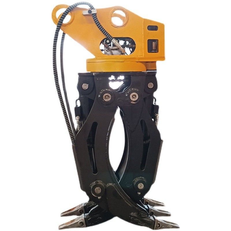 customizable Double cylinder 360 rotary hydraulic grapple telescopic arm clamp kayu grab bucket untuk excavator