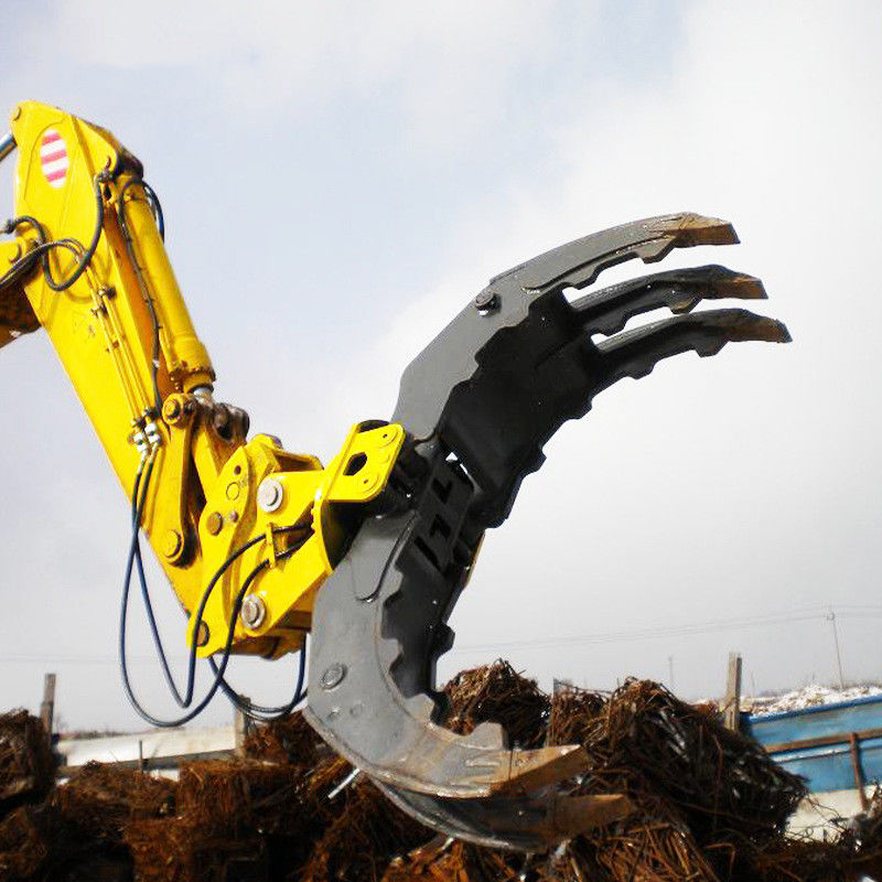 customizable Double cylinder 360 rotary hydraulic grapple telescopic arm clamp kayu grab bucket untuk excavator