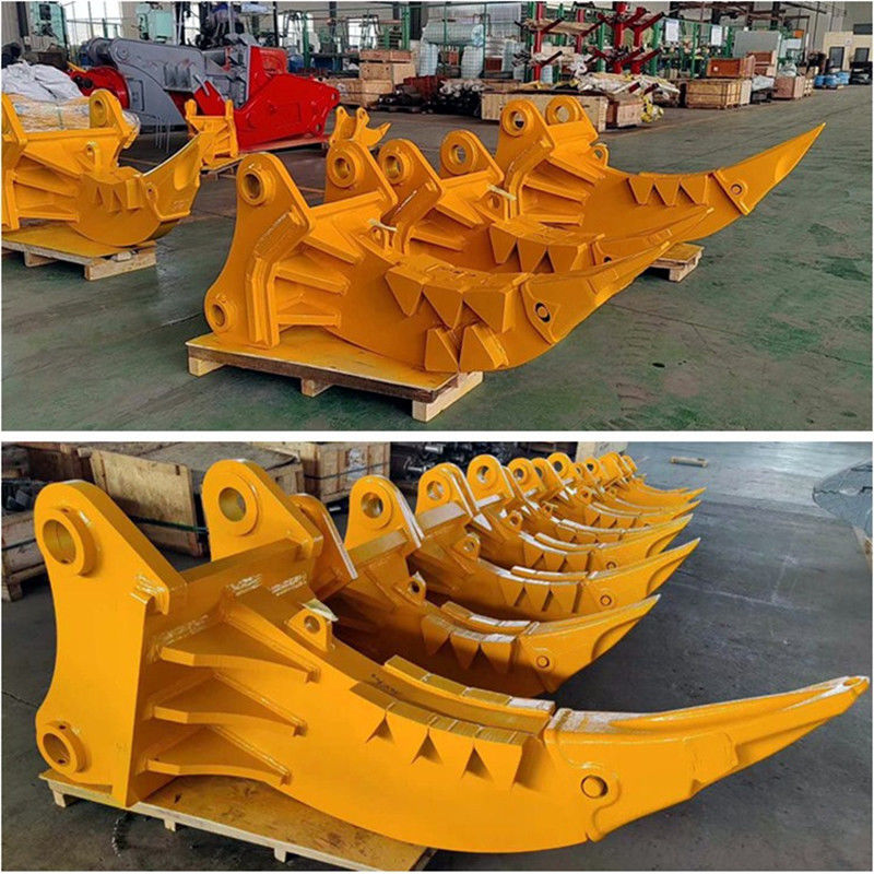 Pabrik Excavator Land Clearing Rakes 1 - 100 Ton Excavator Stick Rake Q345 / NM400