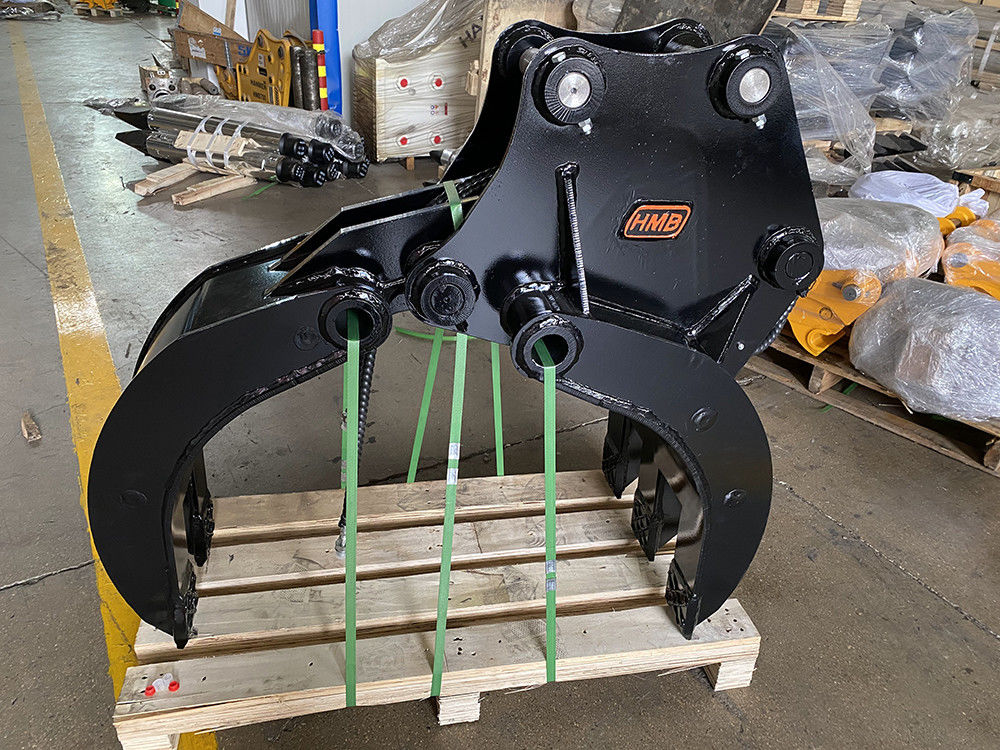 Excavator Grapple Bucket Hydraulic Wood Grapple 360 Log Grab And Stone Excavator Berputar Grapple
