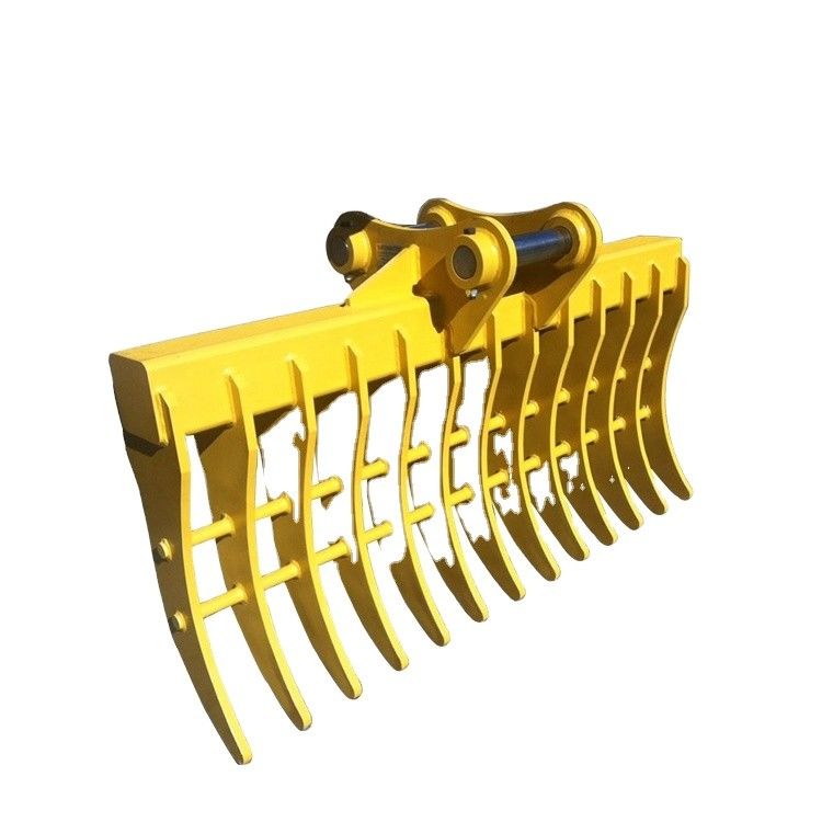 Disesuaikan Excavator Rake Bucket Tilting Rake Bucket untuk setiap model Excavator Attachment