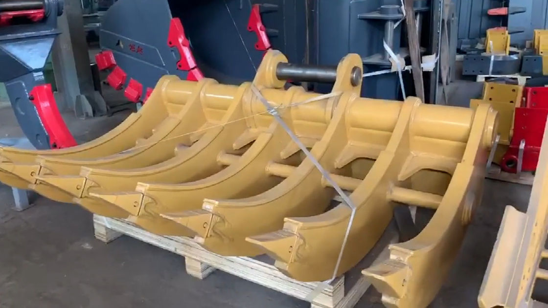 Disesuaikan Excavator Rake Bucket Tilting Rake Bucket untuk setiap model Excavator Attachment