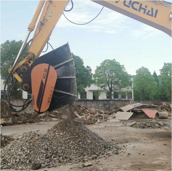 Bucket crusher batuan lapangan impor motor hidrolik frekuensi tinggi getaran menghancurkan ember