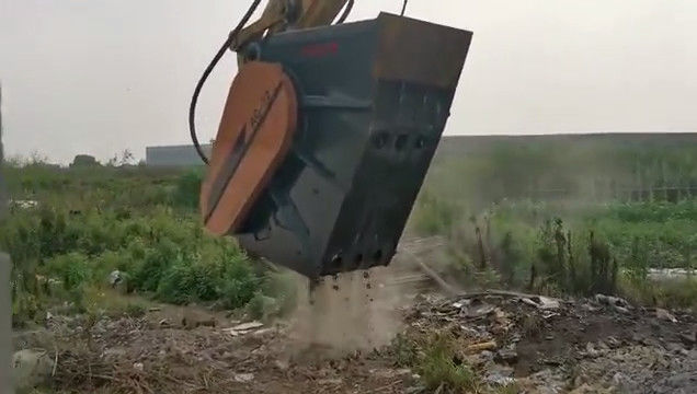 Bucket crusher batuan lapangan impor motor hidrolik frekuensi tinggi getaran menghancurkan ember