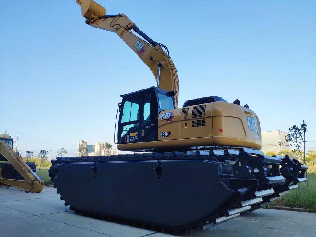 Cuctomized Amphibious Swamp Buggy Excavator Floating Pontoon Q355b Disesuaikan untuk excavator Sy135