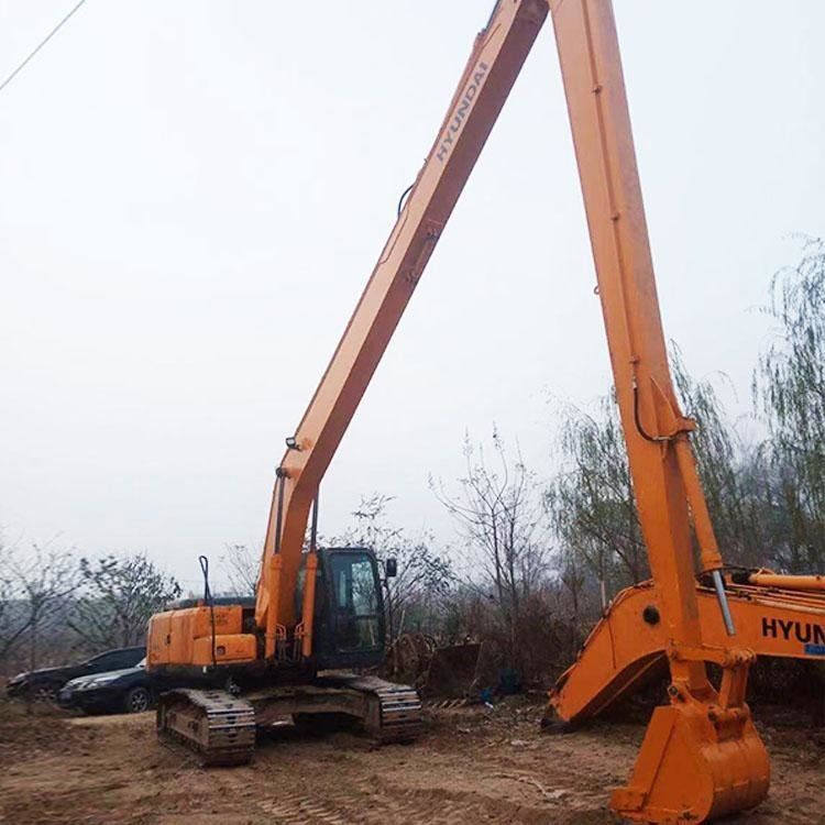 Disesuaikan Tiga Bagian Boom Demolition Arm Extension Boom T Telescopic Long Reach Arm Bucket Digunakan Untuk Excavator
