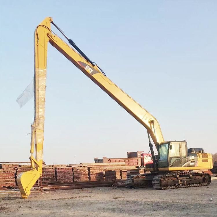Disesuaikan Tiga Bagian Boom Demolition Arm Extension Boom T Telescopic Long Reach Arm Bucket Digunakan Untuk Excavator