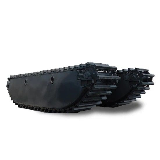 Pontoon khusus Q335B Q355B Excavator Pontoon Floating Swamp Amphibious Pontoon Untuk SANY SY135C