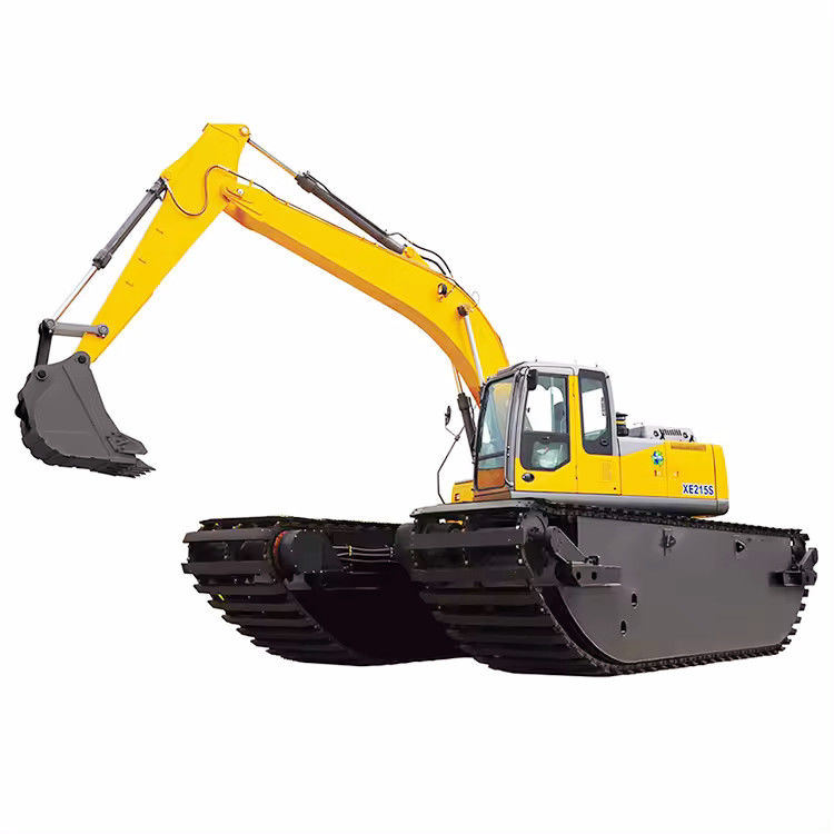 Pemandangan Amfibi Terapung Pontoon Q355B Undercarriage Jalur Air yang digunakan untuk excavator