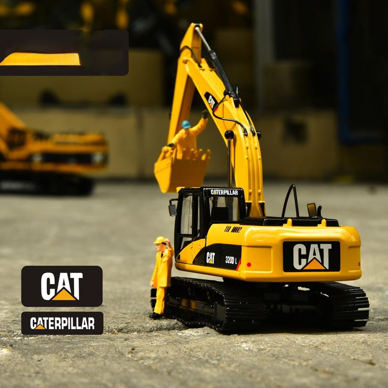 Carter CAT320DL excavator model asli paduan simulasi teknik kendaraan dekorasi handpiece koleksi ornamen