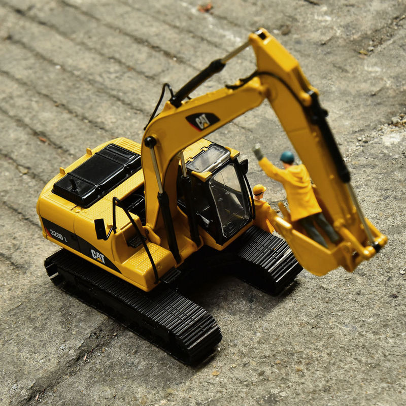 Carter CAT320DL excavator model asli paduan simulasi teknik kendaraan dekorasi handpiece koleksi ornamen