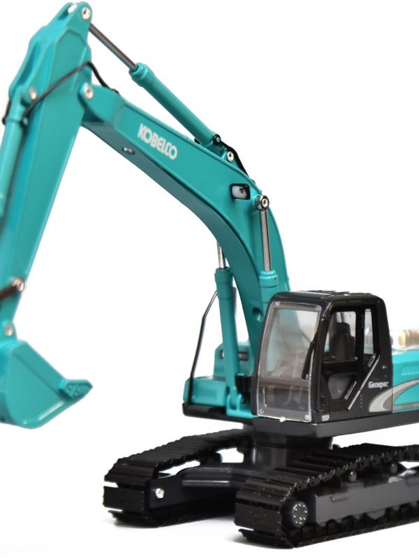 Model excavator KOBELCO asli simulasi logam paduan mobil Shinko SK200 dekorasi non-mainan
