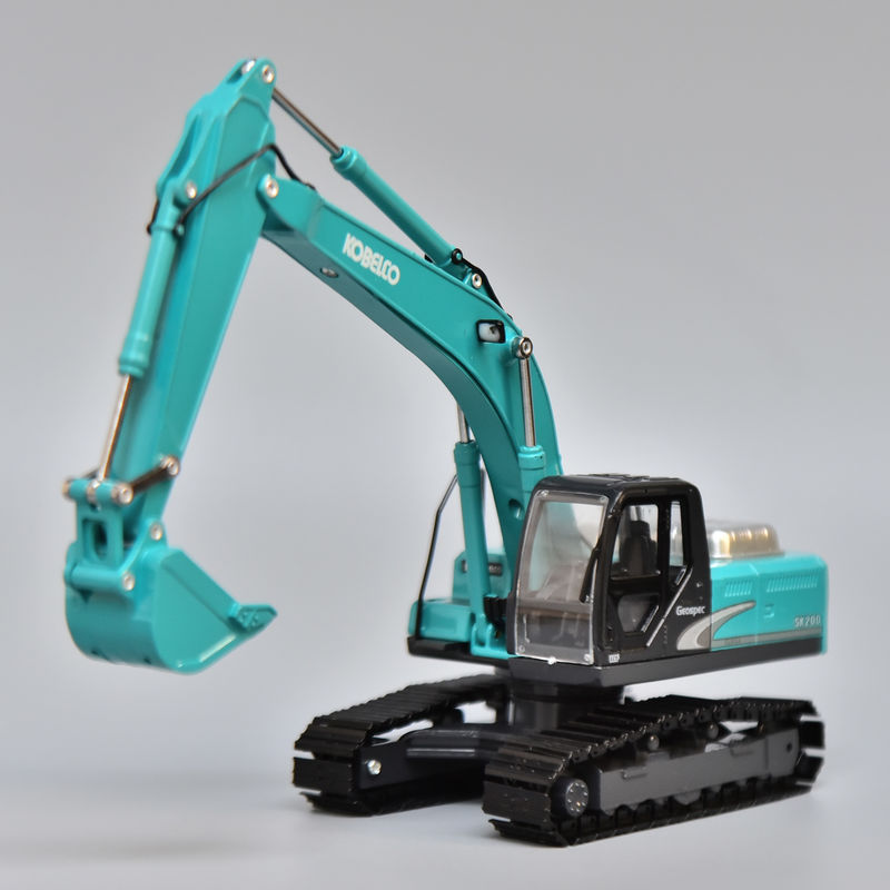 Model excavator KOBELCO asli simulasi logam paduan mobil Shinko SK200 dekorasi non-mainan
