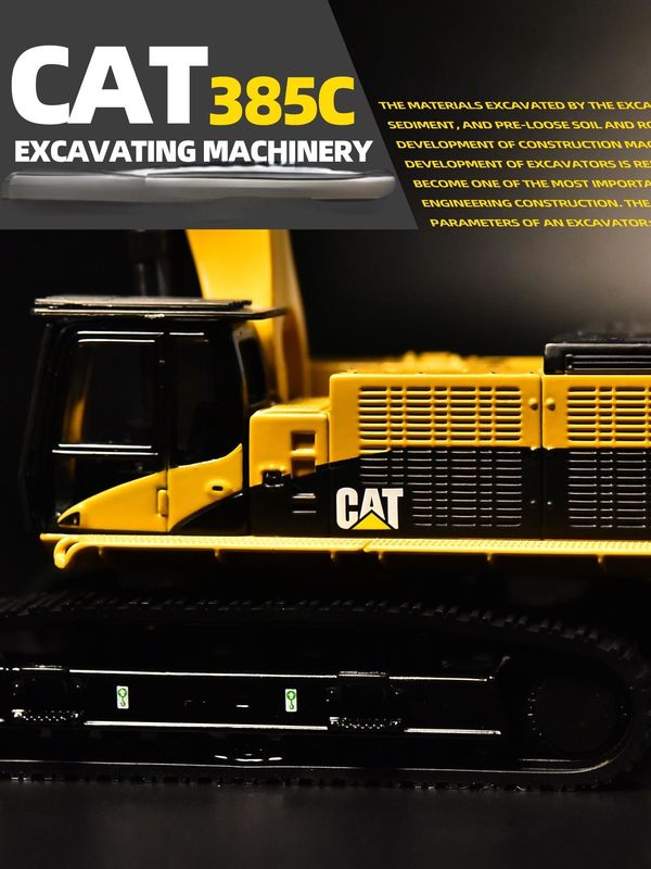 DM Carter CAT385C model excavator paduan mesin teknik simulasi mobil hiasan logam