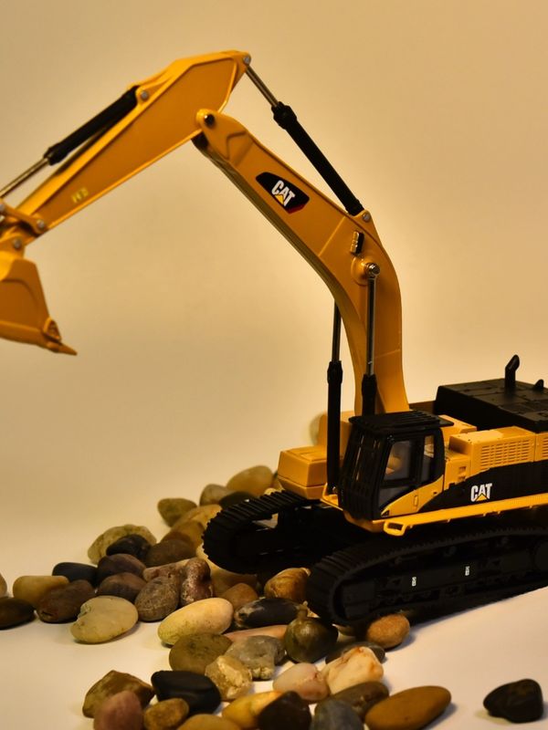 DM Carter CAT385C model excavator paduan mesin teknik simulasi mobil hiasan logam