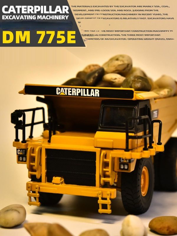 NORSCOT CAT775E Dump Truck 1/64 Scale Alloy Diecast Model Kendaraan Dekorasi Koleksi