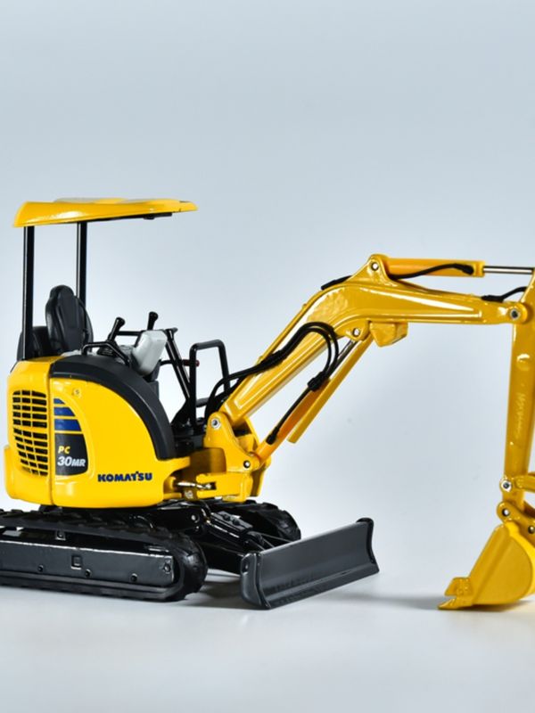 Komatsu PC30MR Mini Excavator 1/32 Scale Die-Cast Metal Model Mainan Koleksi