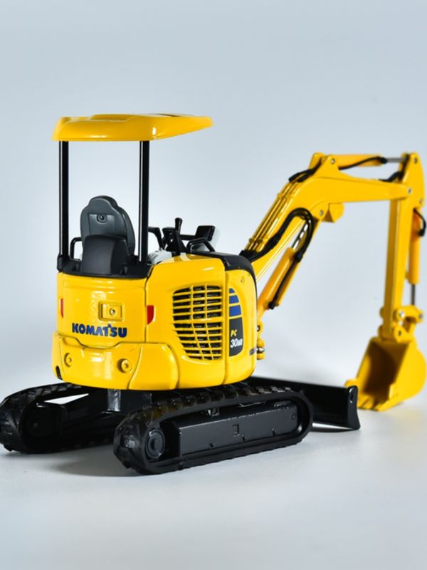 Komatsu PC30MR Mini Excavator 1/32 Scale Die-Cast Metal Model Mainan Koleksi