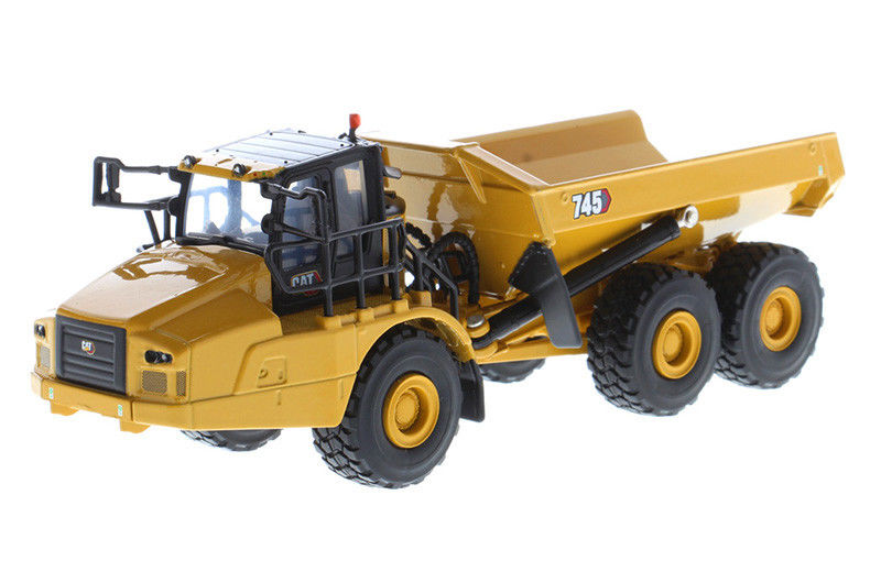 CAT 745 Truk Dump Articulated Diecast 1:64 Scale Model Alloy Peralatan Berat Koleksi