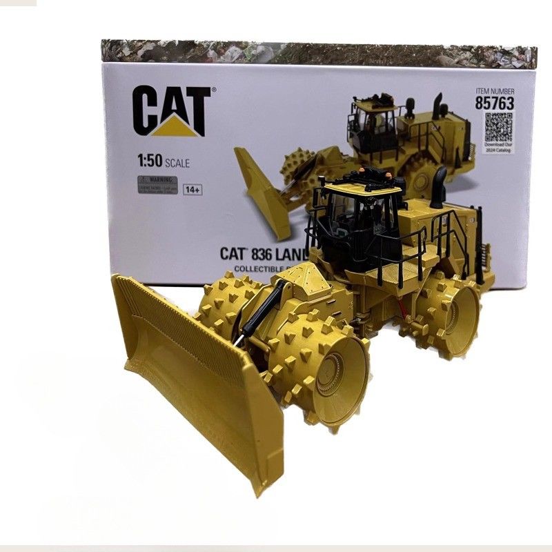 Caterpillar Cat 836 Pengemasan Tumpukan Kompaktor 1/50 Skala Diecast Alloy Konstruksi Model Art 85763