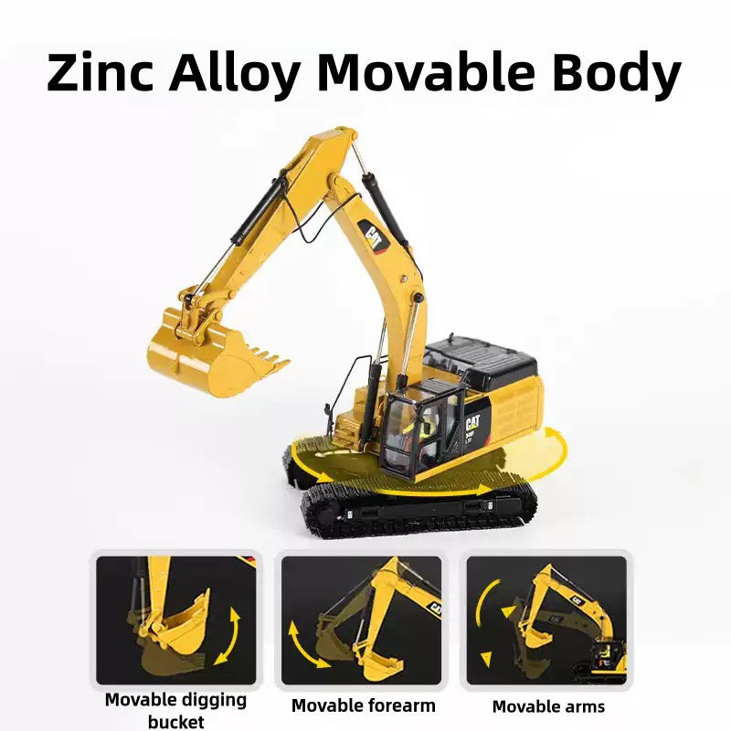 CAT 349F XL 1:50 Skala Diecast Alloy Excavator Model Caterpillar Construction Toy