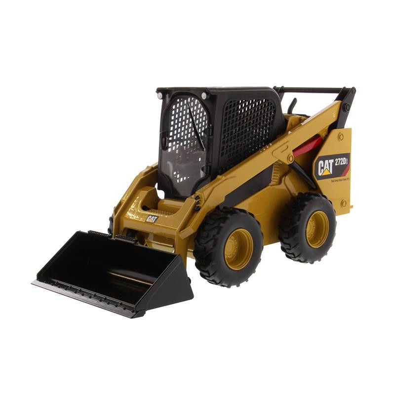 Model Alat Berat Skid Steer Loader Die-Cast Alloy Skala 1:16 DM cat 272D2 dengan Cat Kuning cat Otentik Kendaraan Konstruksi Koleksi