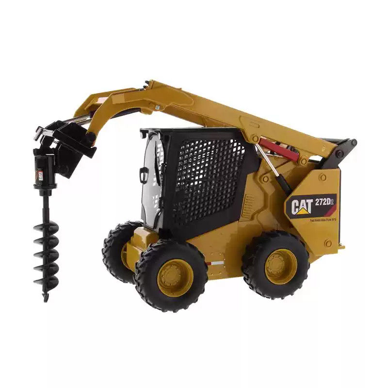 Model Alat Berat Skid Steer Loader Die-Cast Alloy Skala 1:16 DM cat 272D2 dengan Cat Kuning cat Otentik Kendaraan Konstruksi Koleksi
