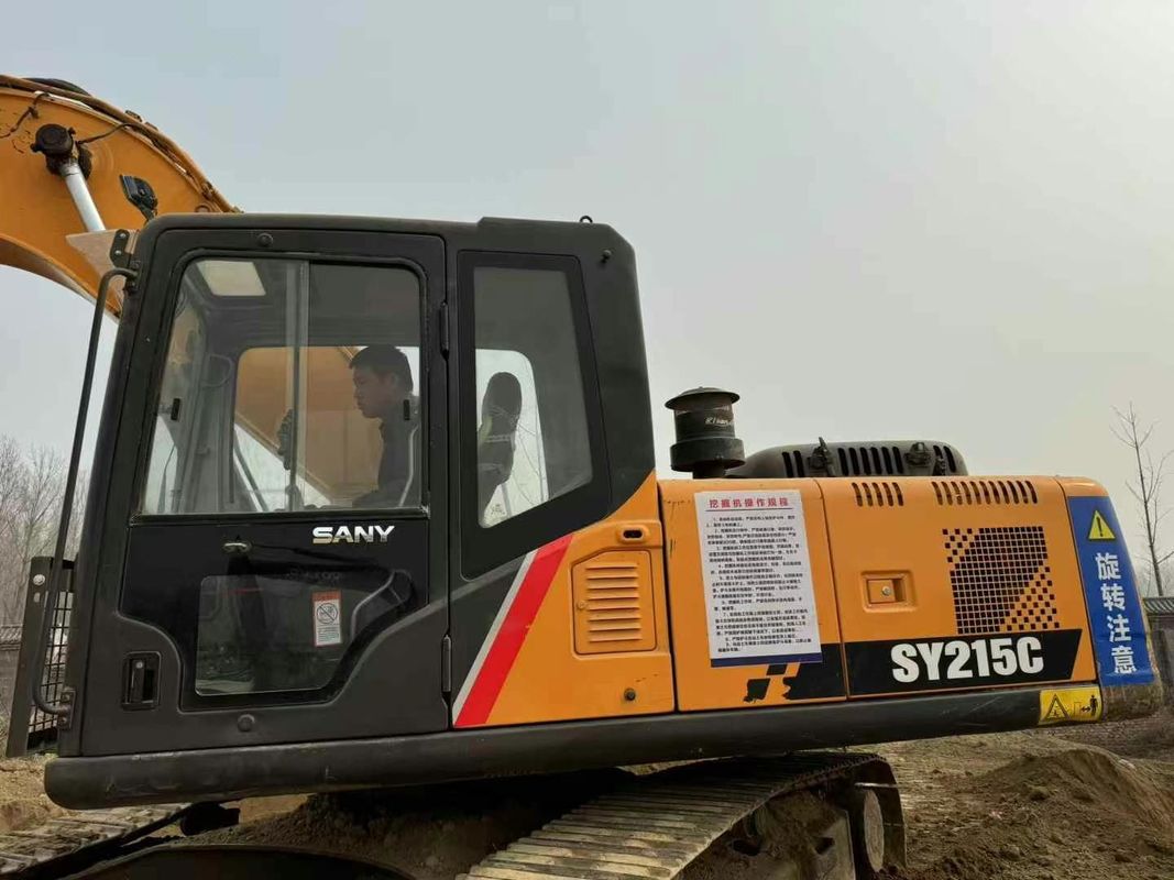 Digunakan Sany SY215-9 Crawler Excavator Heavy Duty Construction Machine Kinerja yang dapat diandalkan