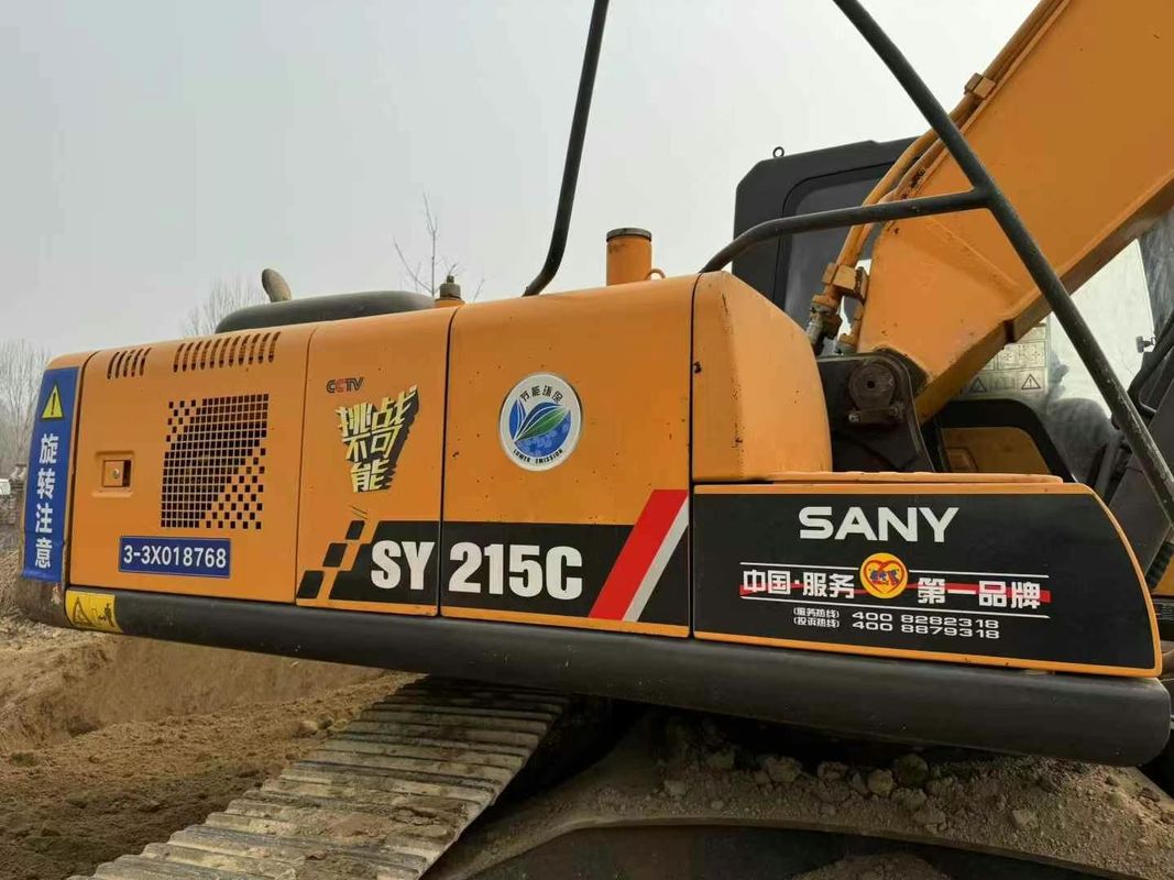 Digunakan Sany SY215-9 Crawler Excavator Heavy Duty Construction Machine Kinerja yang dapat diandalkan