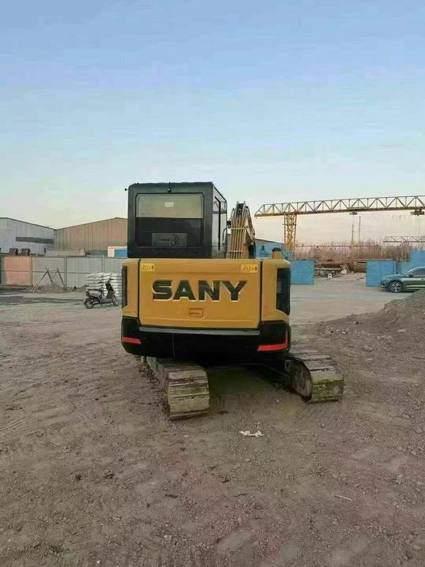 Digunakan 2023 SANY SY60 Mini Excavator 500 Jam Kerja Penjagaan penuh untuk lansekap