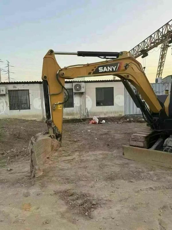 Digunakan 2023 SANY SY60 Mini Excavator 500 Jam Kerja Penjagaan penuh untuk lansekap