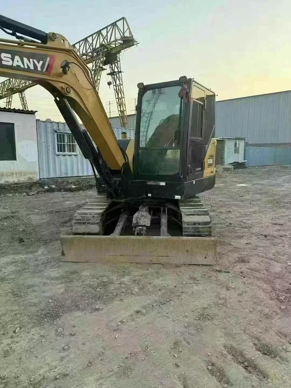 Digunakan 2023 SANY SY60 Mini Excavator 500 Jam Kerja Penjagaan penuh untuk lansekap