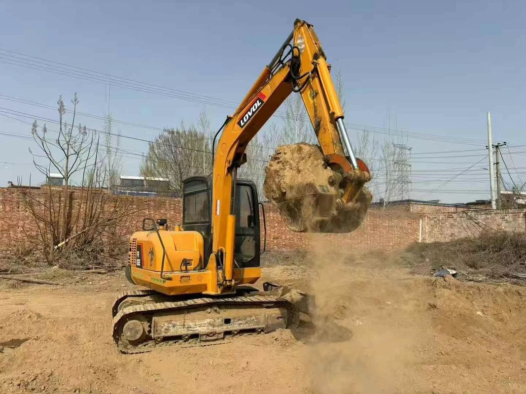Digunakan Lovol 65E Mini Excavator 6,5 Ton Low Hours Full Service Konstruksi Landscaping