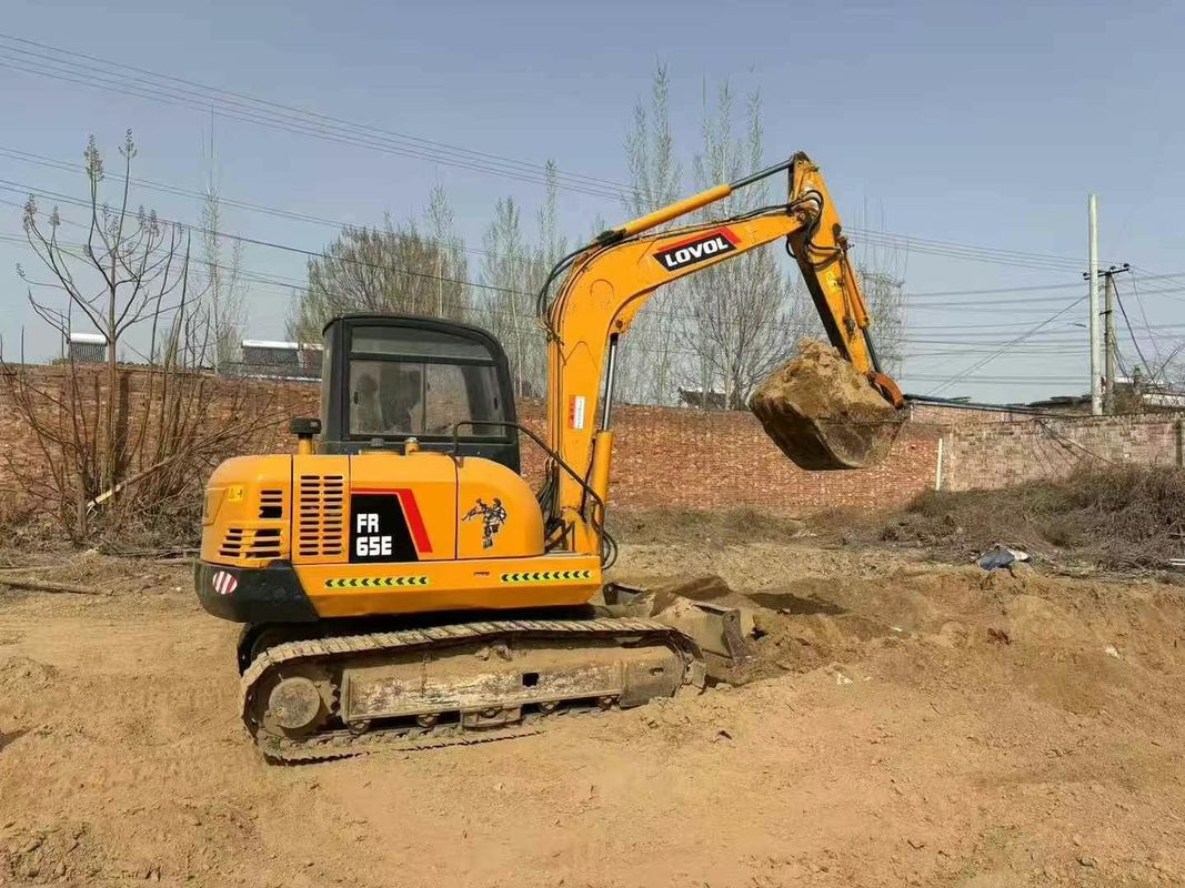Digunakan Lovol 65E Mini Excavator 6,5 Ton Low Hours Full Service Konstruksi Landscaping