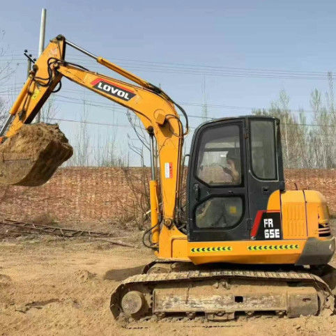 Digunakan Lovol 65E Mini Excavator 6,5 Ton Low Hours Full Service Konstruksi Landscaping