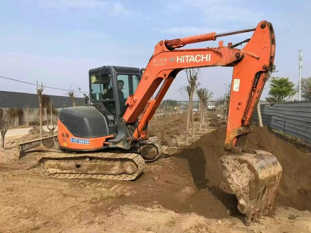 Digunakan Hitachi ZX60-3F Mini Excavator 6 Ton Low Hours Full Service Konstruksi Landscaping
