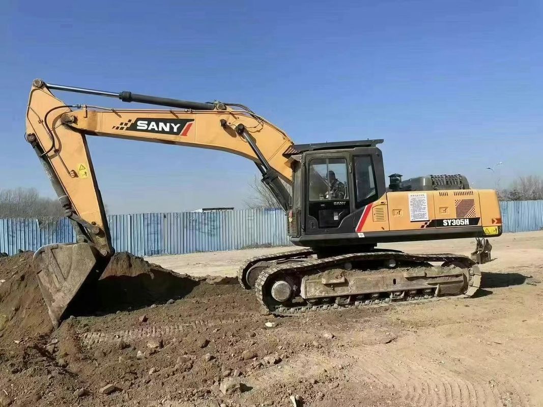 Digunakan SANY 305H Excavator 30 5 Ton Kapasitas Layanan Sejarah Pertambangan Konstruksi Pengerjaan