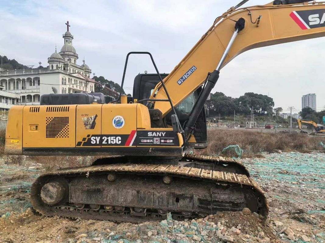 Digunakan 2019 SANY SY215-10 Excavator 21Ton Kapasitas Full Service Sejarah Konstruksi Pertambangan