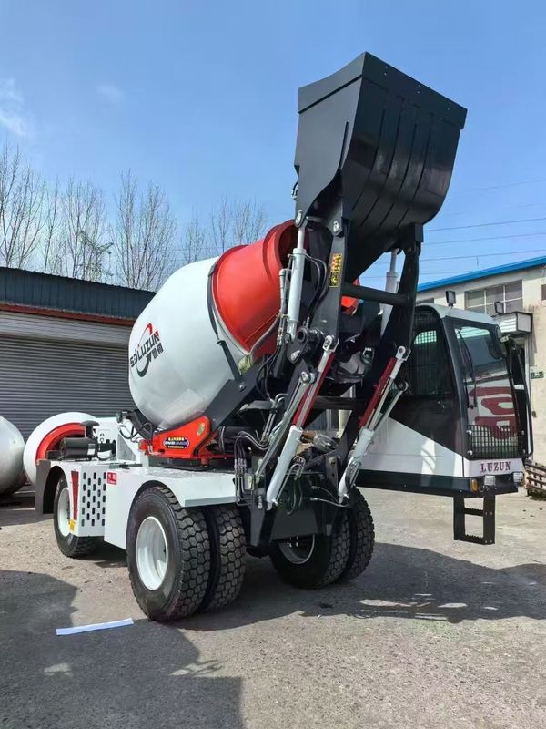 Luzun 8m3 Ready Mix Beton Mixer Truck Mesin Diesel CE ISO Sertifikasi Kinerja Tinggi