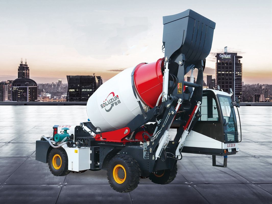 Luzun 8m3 Ready Mix Beton Mixer Truck Mesin Diesel CE ISO Sertifikasi Kinerja Tinggi