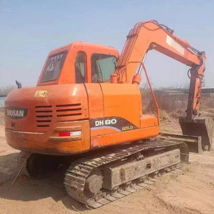 Digunakan Doosan DH80 Mini Excavator 8 Ton Kapasitas CE ISO untuk utilitas lansekap