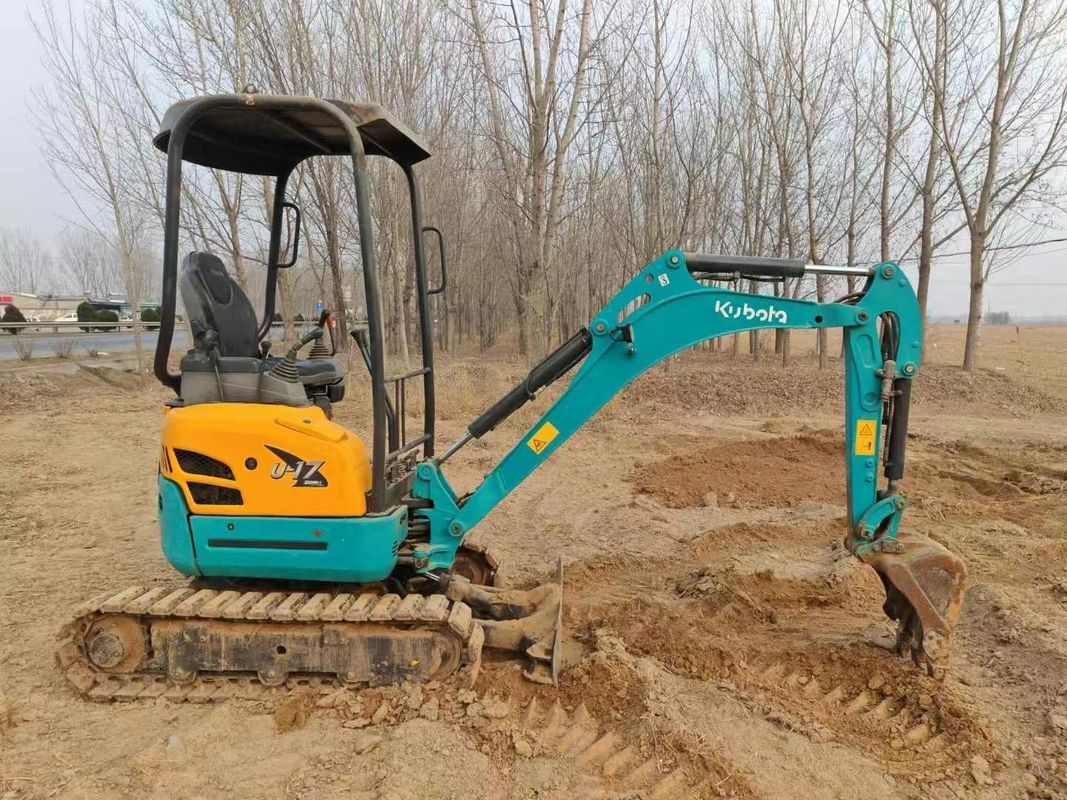 Digunakan Kubota U17 Mini Excavator 1,7 Ton Baik Dipertahankan CE ISO untuk utilitas lansekap