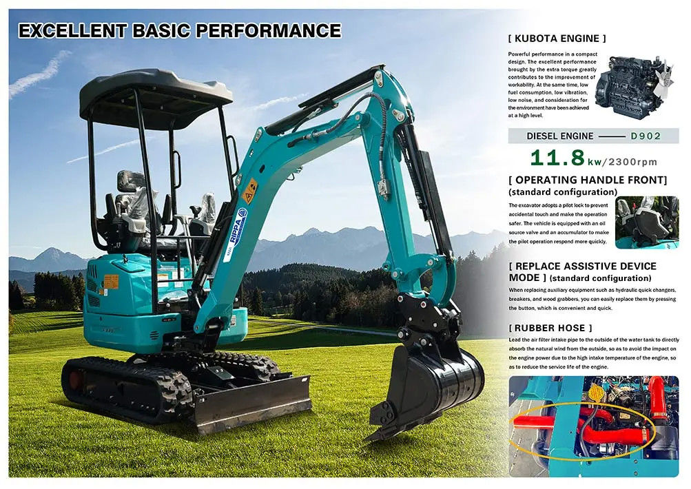 R322 Mini Excavator CE ISO Sertifikasi 1 Tahun Garansi untuk Landscape Utility Construction