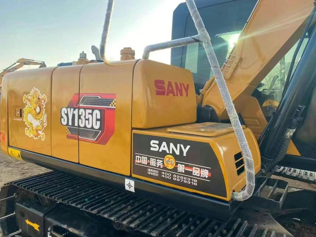 Digunakan SANY SY135C 13.5T Excavator Full Service Sejarah Konstruksi Pertambangan Pengolahan tanah